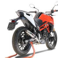 GPR escape compatible con Swm Motorcycles Hoku 125 2022-2024, Deeptone Inox, Escape legal, homologado, silenciador con db killer desmontable y tubo de conexión específico 