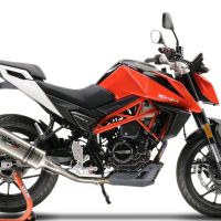 GPR escape compatible con Swm Motorcycles Hoku 125 2022-2024, Satinox , Escape legal, homologado, silenciador con db killer desmontable y tubo de conexión específico 
