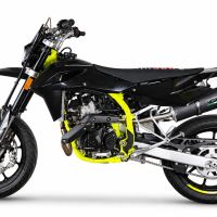 GPR escape compatible con Swm Motorcycles SM 125 R 2021-2024, Furore Nero, Escape legal, homologado, silenciador con db killer desmontable y tubo de conexión específico 