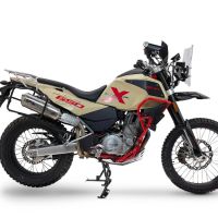 GPR escape compatible con Swm Motorcycles Superdual 600 T 2023-2024, Satinox , Par de terminales de escape homologados, con db killer extraíbles y tubos de conexión específicos 