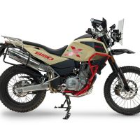 GPR escape compatible con Swm Motorcycles Superdual 650 X 2025-2026, Trioval, Par de terminales de escape homologados, con db killer extraíbles y tubos de conexión específicos 