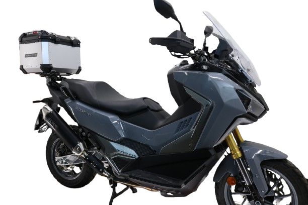 Baúl GPR TECH compatible con  Bmw G 310 Gs 2017/2021 e4 Baúl Alpi-Tech en aluminio color plata con placa específica incluida Capacidad Litros 35