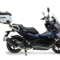 Baúl GPR TECH compatible con  Sym ADX 125 2024/2026 e5 Plus Baúl Alpi-Tech en aluminio color plata con placa específica incluida Capacidad Litros 26