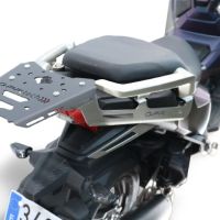 Portaequipajes GPR TECH compatible con  Sym ADX 125 2024/2026 e5 Plus Portaequipajes trasero específico Top Case ALPITECH 26 > 35 LT Portaequipajes trasero específico, fabricada en acero inoxidable con 4 puntos de anclaje