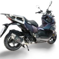 GPR escape compatible con Sym ADX 125 2024-2026, Furore-X Scooter, Sistema de escape completo que incluye tubo de enlace y db killer extraíble. 