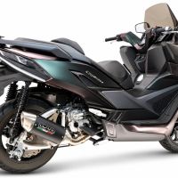 GPR escape compatible con Sym Cruisym 400 2024-2027, Furore-X Scooter, Escape racing, silencioso con tubo de conexión 