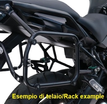 GPR TECH compatible con  Bmw F 750 Gs 2018/2020 e4 Portaequipajes específico para maletas laterales de 38 Lt y 32 Lt, color negro. 