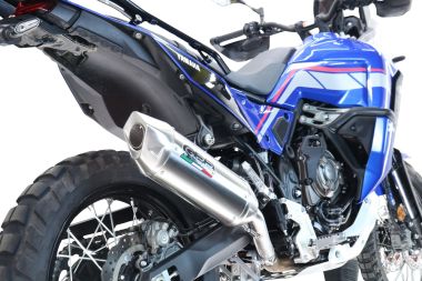 Escape compatible con Suzuki V-STROM DL 800 DE - SE 2023-2025, Furore-X Acciaio Inox, Escape legal, homologado, silenciador con db killer desmontable y tubo de conexión específico 