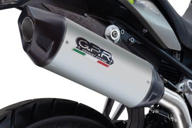 Escape compatible con Suzuki V-STROM DL 800 DE - SE 2023-2025, Furore-X Titanio, Escape legal, homologado, silenciador con db killer desmontable y tubo de conexión específico 
