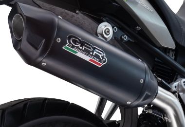 Escape compatible con Suzuki V-STROM DL 800 DE - SE 2023-2025, Furore-X Titanio Nero, Escape legal, homologado, silenciador con db killer desmontable y tubo de conexión específico 