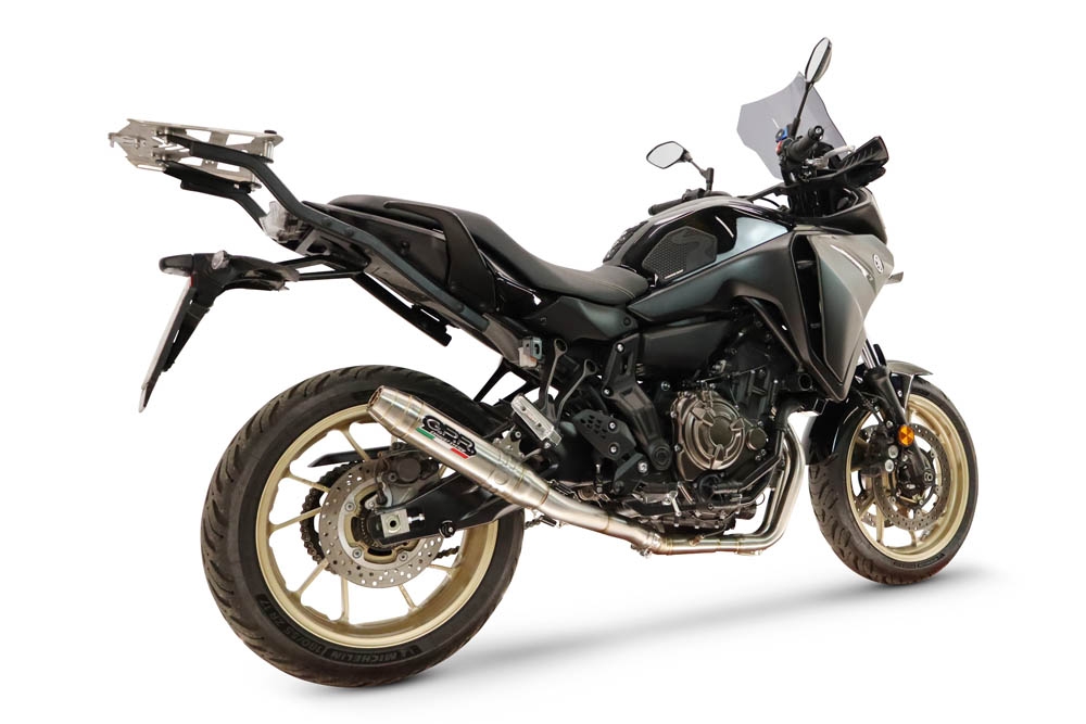 GPR escape compatible con Yamaha Tracer 700 GT 2019-2020, Deeptone Inox, Escape completo, no legal para países de la UE, con db killer extraíble 