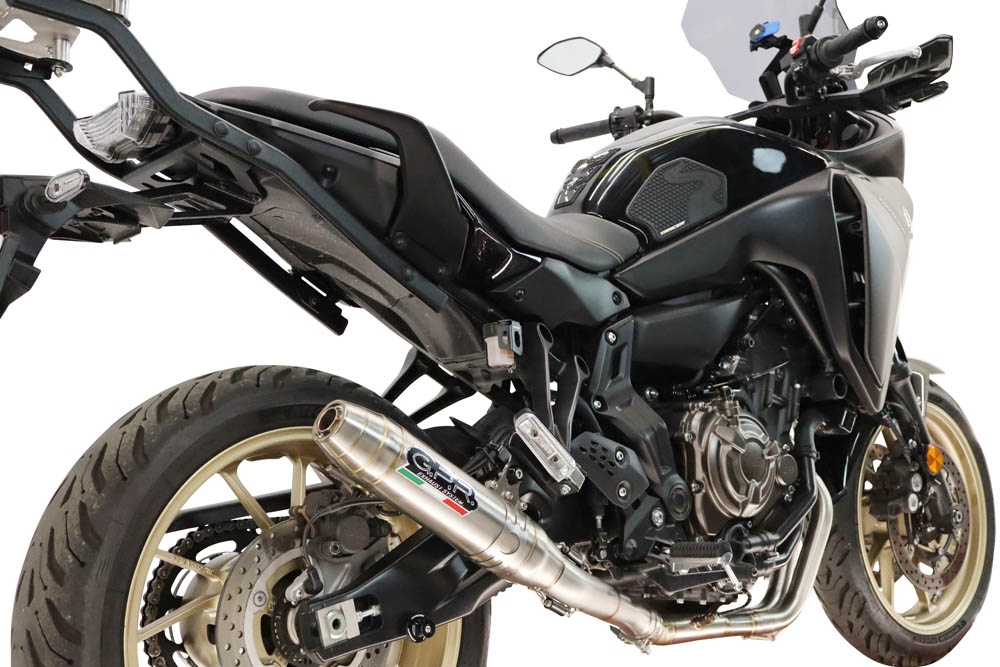 GPR escape compatible con Yamaha Tracer 700 GT 2019-2020, Deeptone Inox, Escape completo, no legal para países de la UE, con db killer extraíble 