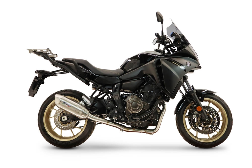 GPR escape compatible con Yamaha Tracer 700 2016-2019, Furore-X Inox, Escape completo racing, incluyendo colector y db killer desmontable, sin homologación 