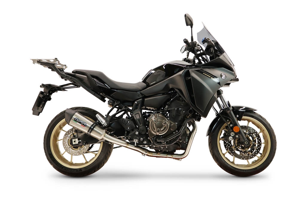 GPR escape compatible con Yamaha Tracer 7 GT 2020-2024, New Grand Prix Evo Titanium, Escape completo racing, incluyendo colector y db killer desmontable, sin homologación 