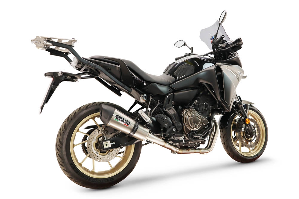GPR escape compatible con Yamaha Tracer 7 GT 2020-2024, New Grand Prix Evo Titanium, Escape completo racing, incluyendo colector y db killer desmontable, sin homologación 