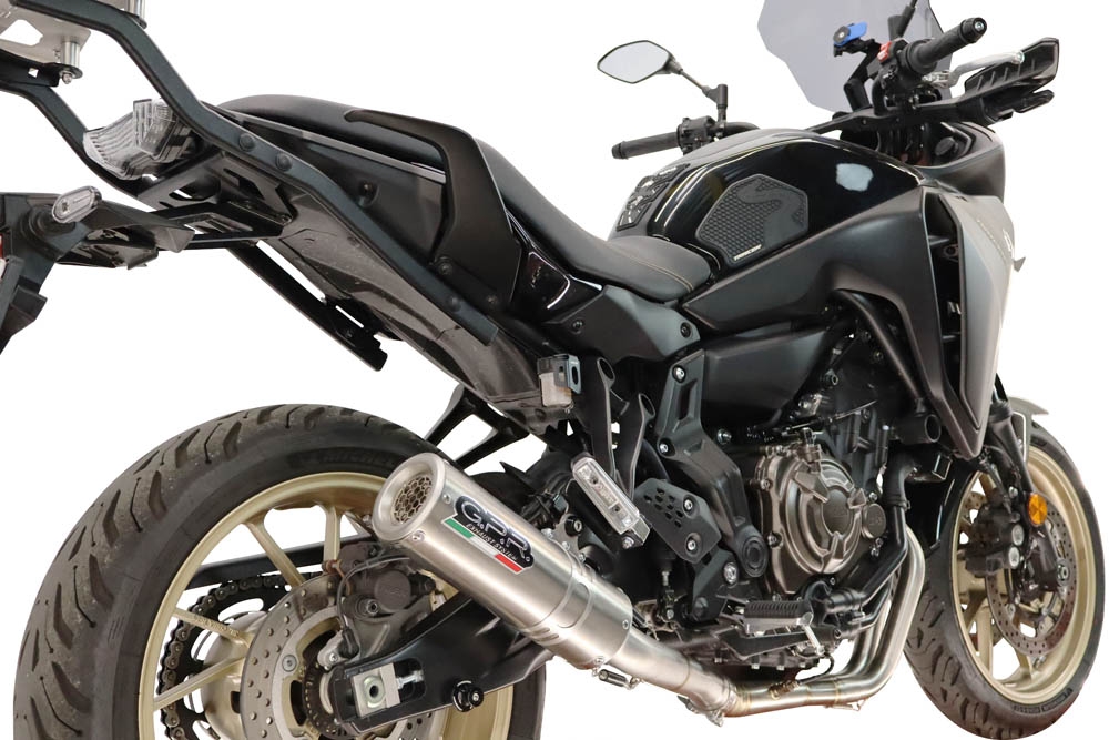 GPR escape compatible con Yamaha Tracer 700 2016-2019, M3 Inox , Escape completo homologado y legal,con catalizador incluido db killer extraíble 