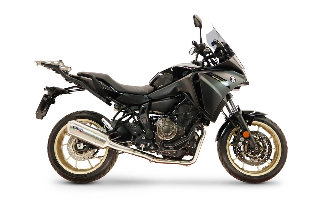 GPR escape compatible con Yamaha Tracer 7 2021-2024, Satinox , Escape completo, no legal para países de la UE, con db killer extraíble 