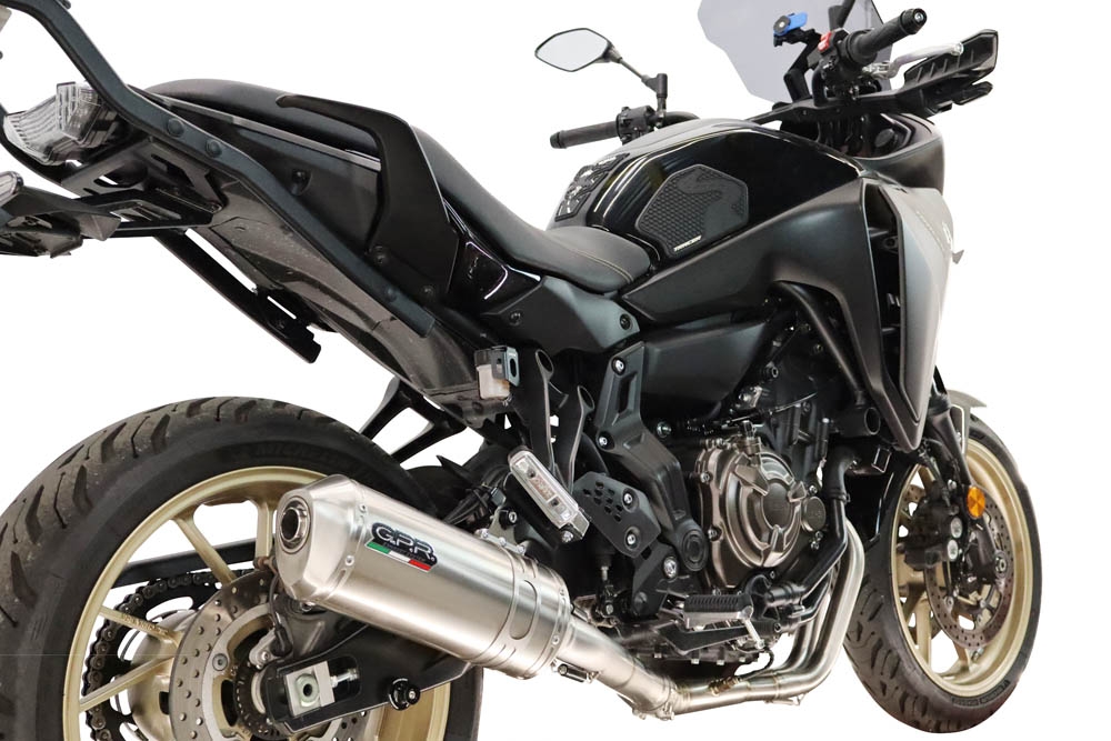 GPR escape compatible con Yamaha Tracer 7 2021-2024, Satinox , Escape completo, no legal para países de la UE, con db killer extraíble 