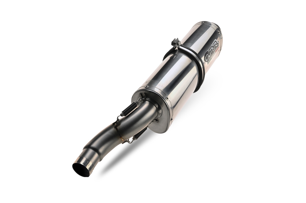 Escape compatible con Aprilia Rsv 1000 R Factory 2006-2010, Trioval, Par de terminales de escape homologados, con db killer extraíbles y tubos de conexión específicos 