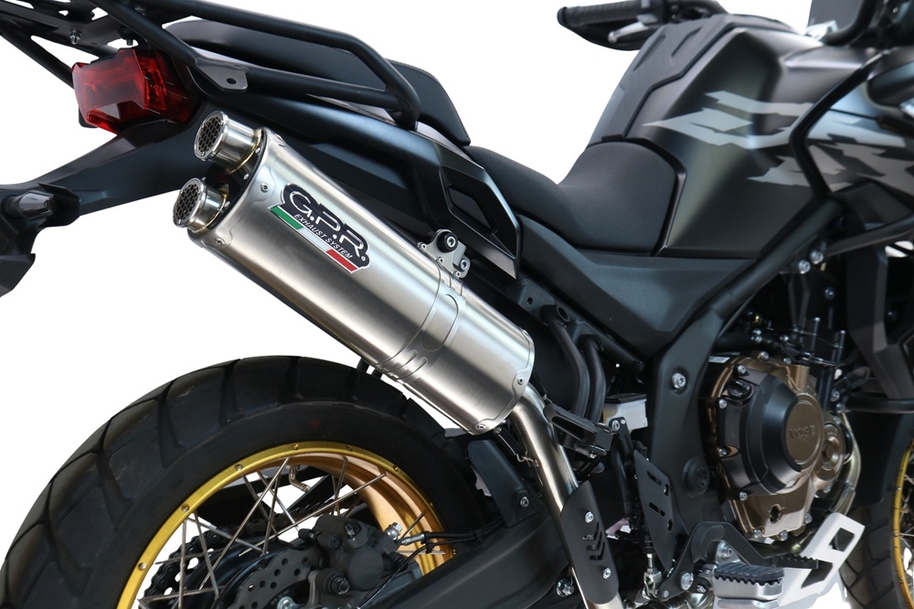 GPR escape compatible con  Voge 625DSX 2024-2025, Dual Inox, Escape legal, homologado, silenciador con db killer desmontable y tubo de conexión específico 