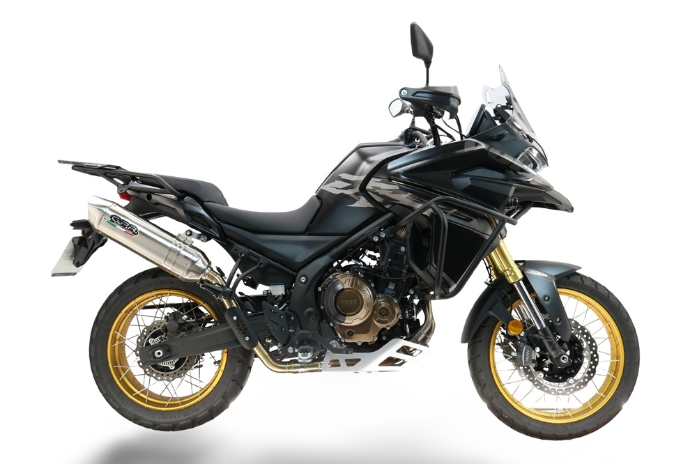 GPR escape compatible con  Voge 625DSX 2024-2025, Furore-X Acciaio Inox, Escape legal, homologado, silenciador con db killer desmontable y tubo de conexión específico 