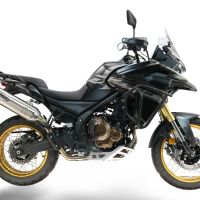 GPR escape compatible con  Voge 625DSX 2024-2025, Furore-X Acciaio Inox, Escape legal, homologado, silenciador con db killer desmontable y tubo de conexión específico 