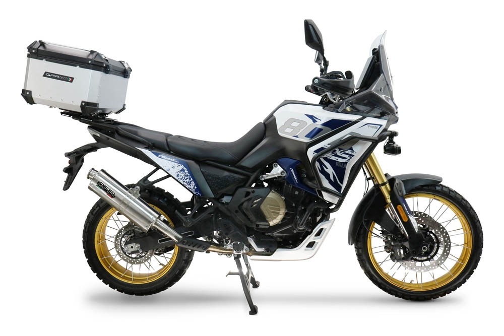 Baúl GPR TECH compatible con  Voge DS 800 Rally 2025/2026 Baúl Alpi-Tech en aluminio color plata con placa específica incluida Capacidad Litros 55