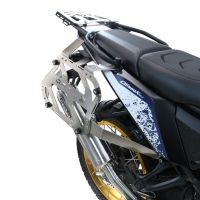 GPR TECH compatible con  Voge DS 800 Rally 2025/2026 Par de maletas laterales en aluminio con lado derecho contorneado, color negro con portaequipajes específico TECH-EVO  Capacidad 38 LT. + 32 LT.