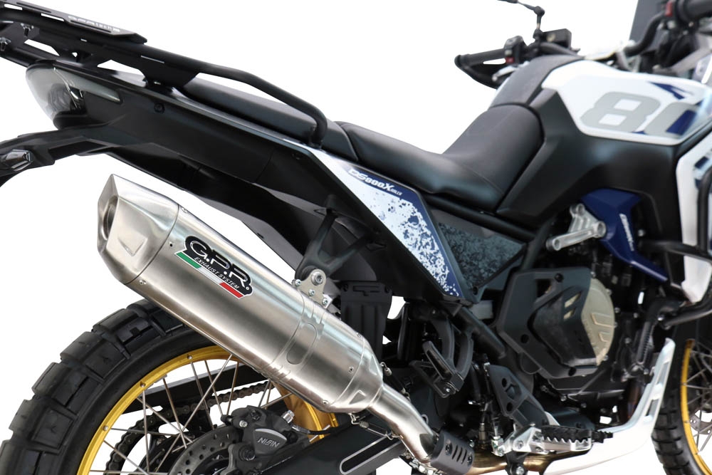 GPR escape compatible con  Voge DS 800 Rally 2025-2026, Furore-X Acciaio Inox, Escape racing, silencioso con tubo de conexión 