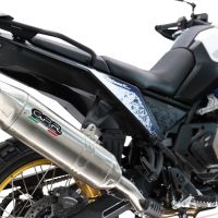 GPR escape compatible con  Voge DS 800 Rally 2025-2026, Furore-X Acciaio Inox, Escape racing, silencioso con tubo de conexión 