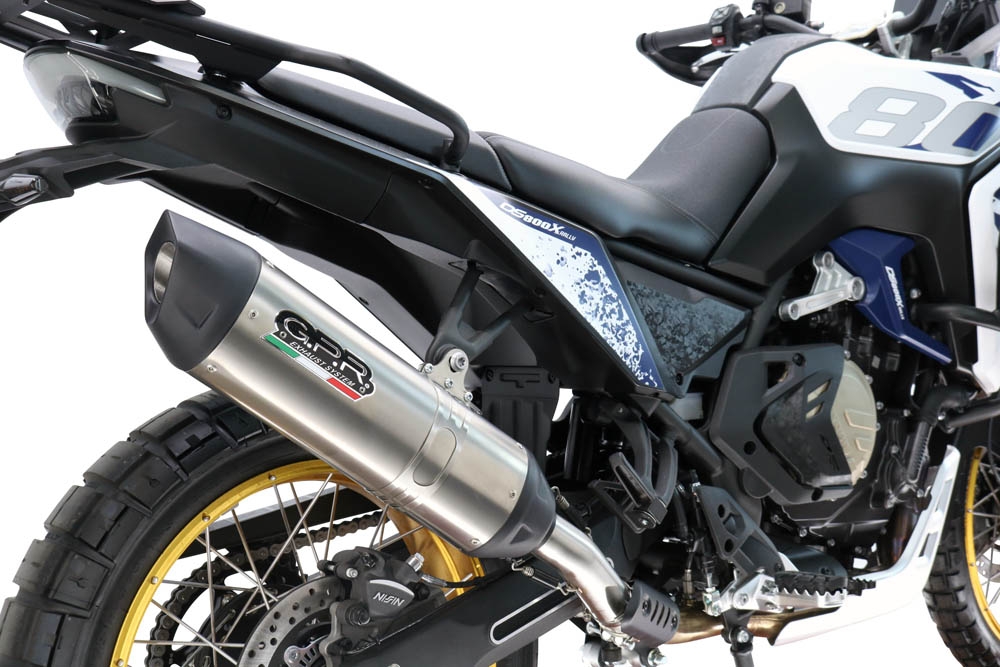 GPR escape compatible con  Voge DS 800 Rally 2025-2026, Furore-X Titanio, Escape legal, homologado, silenciador con db killer desmontable y tubo de conexión específico 