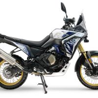 GPR escape compatible con  Voge DS 800 Rally 2025-2026, Satinox , Escape legal, homologado, silenciador con db killer desmontable y tubo de conexión específico 