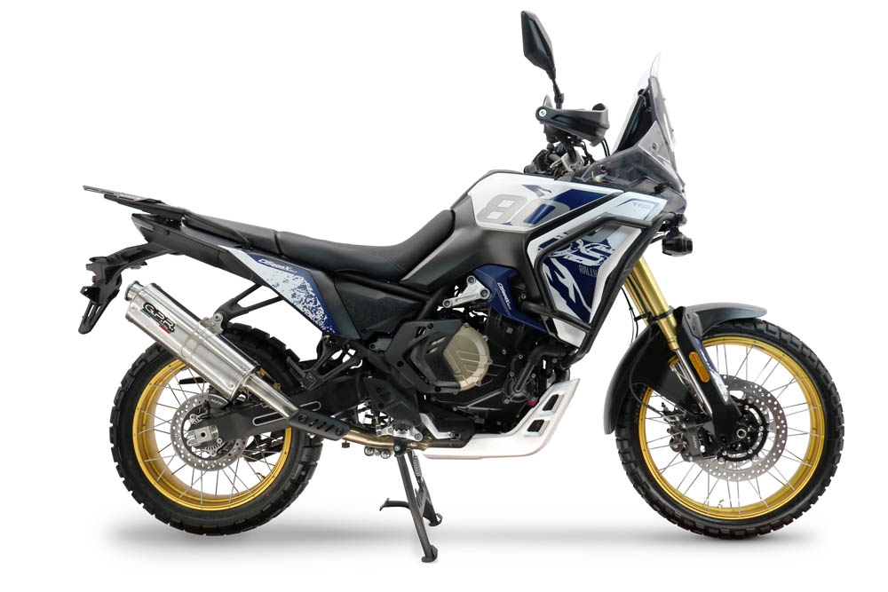 GPR escape compatible con  Voge DS 800 Rally 2025-2026, Trioval, Escape legal, homologado, silenciador con db killer desmontable y tubo de conexión específico 