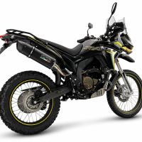 GPR escape compatible con Voge 300Rally 2025-2026, Furore Nero, Escape homologaedo, legal para mercados fuera de la UE, incluido tubo de enlace y db killer extraíble 