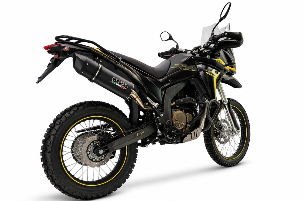 GPR escape compatible con Voge 300Rally 2025-2026, Furore Nero, Escape homologaedo, legal para mercados fuera de la UE, incluido tubo de enlace y db killer extraíble 
