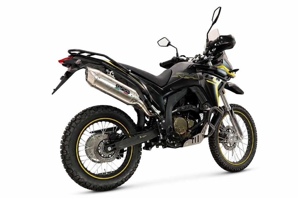 GPR escape compatible con Voge 300Rally 2025-2026, Furore-X Inox, Escape homologaedo, legal para mercados fuera de la UE, incluido tubo de enlace y db killer extraíble 