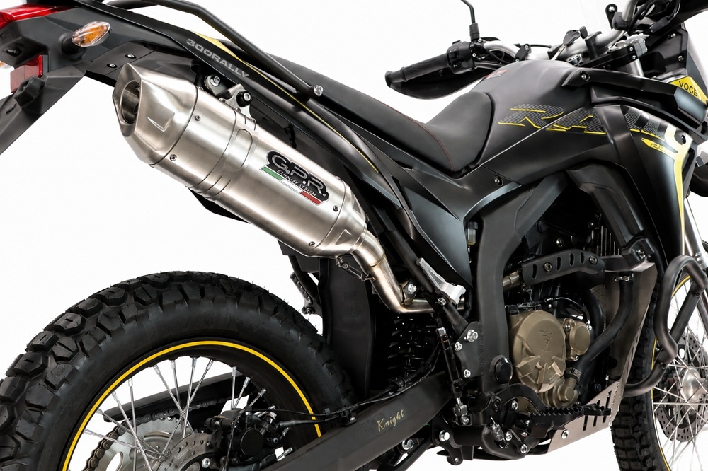 GPR escape compatible con Voge 300Rally 2025-2026, Furore-X Inox, Escape homologaedo, legal para mercados fuera de la UE, incluido tubo de enlace y db killer extraíble 