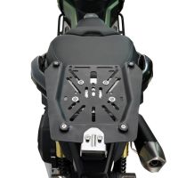 Baúl GPR TECH compatible con  Voge SR 450 X 2026/2027 e5 plus Baúl Alpi-Tech en aluminio color plata, incluye portaequipajes específico de aluminio y placa especifica de acero. Capacidad Litros 35