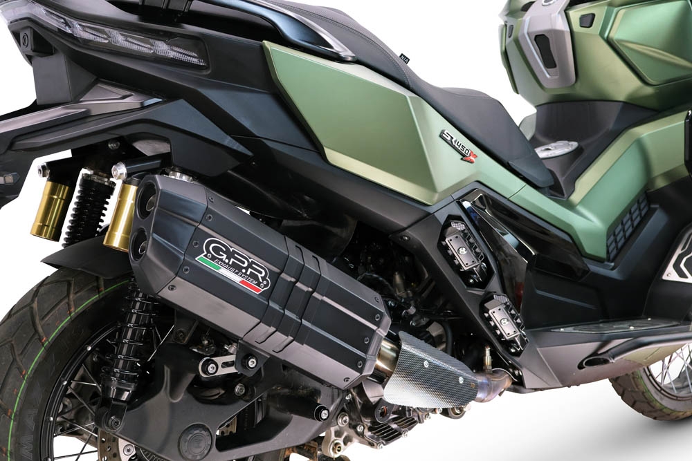 GPR escape compatible con Voge SR 450 X 2026-2027, Hyper Sonic Black Titanium, Escape racing, silencioso con tubo de conexión 