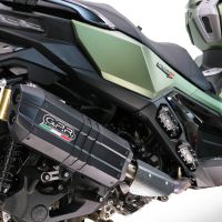 GPR escape compatible con Voge SR 450 X 2026-2027, Hyper Sonic Black Titanium, Escape racing, silencioso con tubo de conexión 