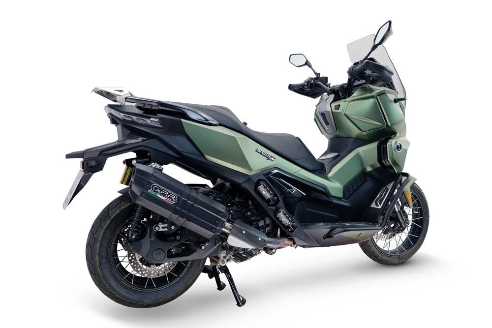 GPR escape compatible con Voge SR 450 X 2026-2027, Hyper Sonic Black Titanium, Escape racing, silencioso con tubo de conexión 