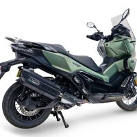GPR escape compatible con Voge SR 450 X 2026-2027, Hyper Sonic Black Titanium, Escape racing, silencioso con tubo de conexión 