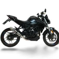 GPR escape compatible con  Voge Brivido R125 2025-2026, Deeptone Inox, Escape completo, no legal para países de la UE, con db killer extraíble 