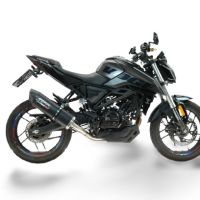 GPR escape compatible con  Voge Brivido R125 2023-2024, Furore Evo4 Nero, Escape completo homologado y legal,con catalizador incluido db killer extraíble 