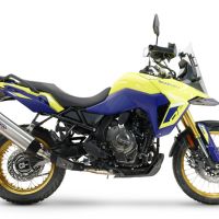 Escape compatible con Suzuki V-STROM DL 800 DE - SE 2023-2025, Furore-X Titanio, Escape legal, homologado, silenciador con db killer desmontable y tubo de conexión específico 