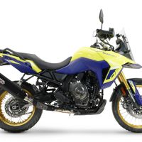 Escape compatible con Suzuki V-STROM DL 800 DE - SE 2023-2025, Furore-X Titanio Nero, Escape legal, homologado, silenciador con db killer desmontable y tubo de conexión específico 