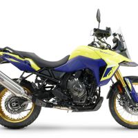 Escape compatible con Suzuki V-STROM DL 800 DE - SE 2023-2025, Furore-X Acciaio Inox, Escape legal, homologado, silenciador con db killer desmontable y tubo de conexión específico 