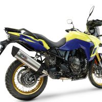 Escape compatible con Suzuki V-STROM DL 800 DE - SE 2023-2025, Furore-X Titanio, Escape legal, homologado, silenciador con db killer desmontable y tubo de conexión específico 