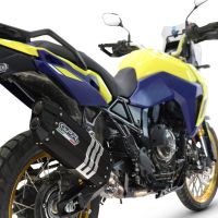 Escape compatible con Suzuki V-STROM DL 800 DE - SE 2023-2025, Hyper Sonic Black Titanium, Escape legal, homologado, silenciador con db killer desmontable y tubo de conexión específico 