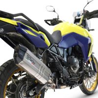 Escape compatible con Suzuki V-STROM DL 800 DE - SE 2023-2025, Hyper Sonic Titanium, Escape legal, homologado, silenciador con db killer desmontable y tubo de conexión específico 